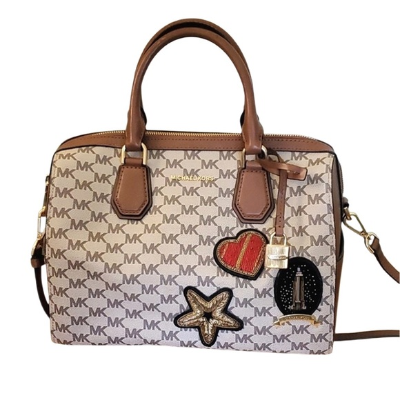Michael Kors New York Patches Mercer Duffle Designer purse handbag MK NY Special - Picture 9 of 9